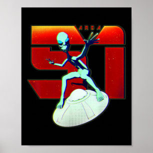 Poster Camisa Área 51 Alien Verde Ufo Disco Voador
