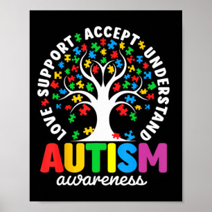 Poster Camisa Autismo Amor Aceitar Apoiar Autista Autismo