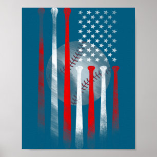 Poster Camisa Bandeira Americana Vintage Bandeira de Beis