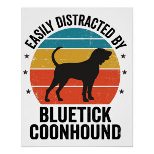 Póster Camisa Bluetick Coonhound Vintage Amante de Cães D