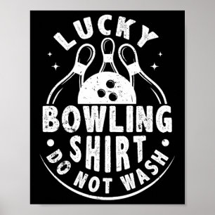 Poster Camisa Boliche Sortuda Não Lave Arco Humorístico E