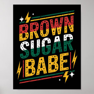 Poster Camisa Brown Sugar Be Mulheres Mês da História Neg