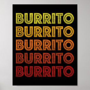 Poster Camisa Burrito Retrotraje Vintage Burritos Cinco D