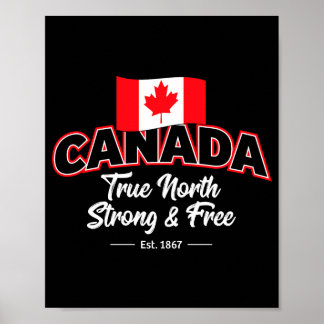 Poster Camisa Canadá Verdadeiro Norte Forte Livre Est 186