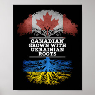 Poster Camisa Canadense Crescido Com Raízes Ucranianas