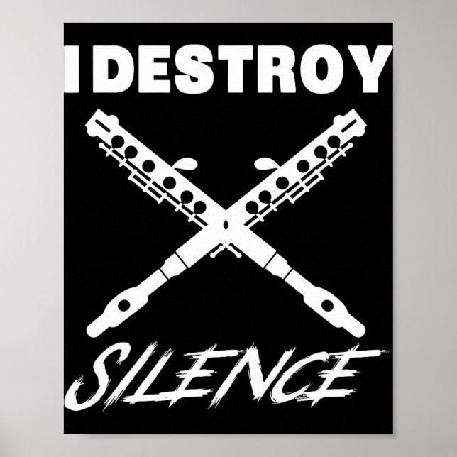 Poster Camisa Ccolo Engraçada - Eu Destruo Silêncio Ano N (Frente)