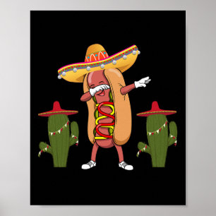 Poster Camisa Cinco De Mayo Cachorro-Quente Cacto Dançand