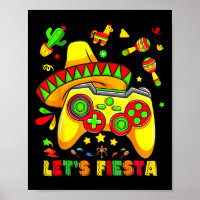 Camisa Cinco De Mayo Crianças Vamos Festa Gamer Me