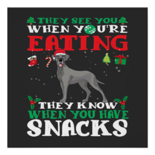 Póster Camisa clássica Great Dane Natal divertido