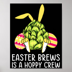 Poster Camisa Coelho de Páscoa Coelho Bebendo Cerveja