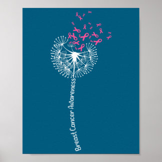 Poster Camisa Conscientização Câncer de Mama Flor Rosa