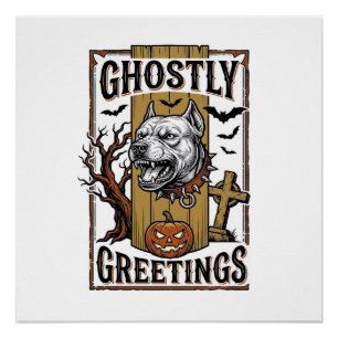 Póster Camisa Cumprimentos Fantasmagóricos Gravura Vintag