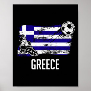 Poster Camisa da Bandeira da Grécia Time de Futebol Grego