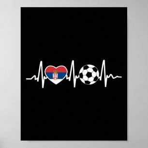 Poster Camisa da Bandeira da Sérvia Futebol Futebol Torce