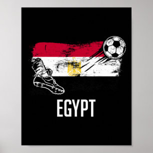 Poster Camisa da Bandeira do Egito Time de Futebol Egípci