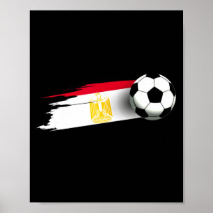 Poster Camisa da Bandeira do Egito Time de Futebol Egípci