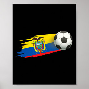 Poster Camisa da Bandeira do Equador - Futebol Ll Péll