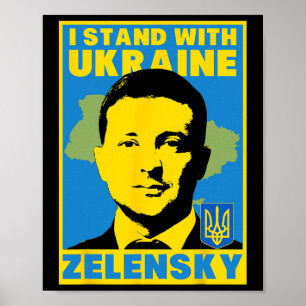 Poster Camisa da Bandeira Ucraniana Volodymyr Zelensky Uc