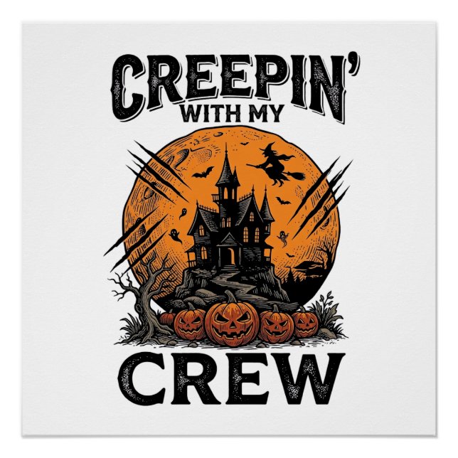 Póster Camisa da Casa Assombrada de Halloween com Minha G (Frente)