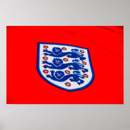 Poster Camisa da Inglaterra Três Leões Emblema