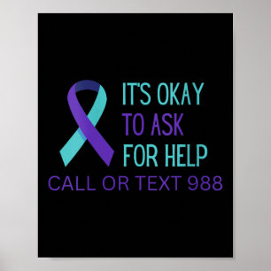Poster Camisa da Linha de Ajuda 988 de Prevenção ao Suicí