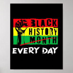Poster Camisa da Lua Negra do Punho Cerrado da Bandeira A