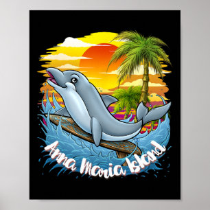 Poster Camisa da Praia da Ilha Anna Maria Férias de Prima