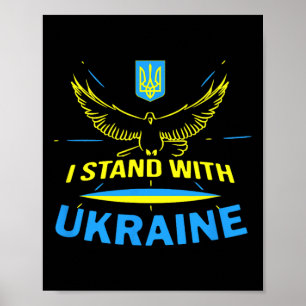 Poster Camisa da Ucrânia Bandeira Ucraniana Orgulho Eu Ap