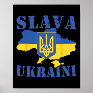 Poster Camisa da Ucrânia Slava Ukraini Bandeira Ucraniana