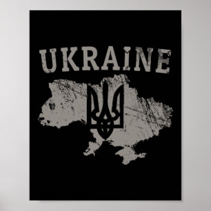Poster Camisa da Ucrânia Zelensky Ucraniano Tryzub Patrió