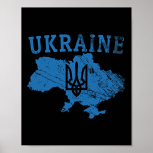 Poster Camisa da Ucrânia Zelensky Ucraniano Tryzub Patrió