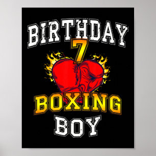 Poster Camisa De 7 Birthday Boy - Criança De 7 Anos De Id