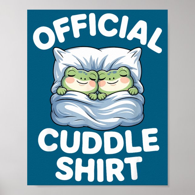 Poster Camisa de Abraço Fofa de Rãs Engraçadas Confortáve (Frente)