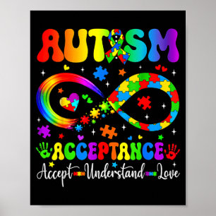Poster Camisa de Aceitação Conscientização do Autismo Sím