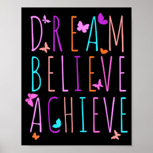 Poster Camisa de Afirmação Para Meninas Borboleta Sonho A
