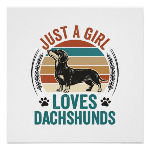 Póster Camisa de Amante de Dachshund Gráfico de Cachorro