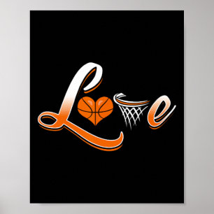 Poster Camisa De Amor De Basquete