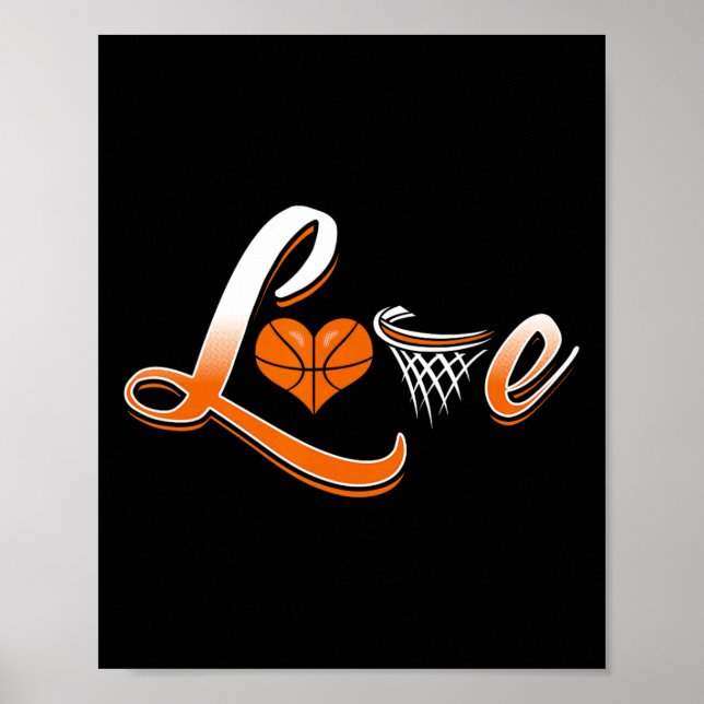 Poster Camisa De Amor De Basquete (Frente)