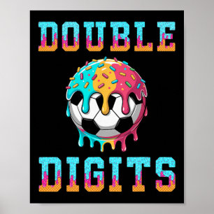 Poster Camisa de Aniversário de 10 anos de Futebol Dígito