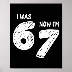 Poster Camisa de Aniversário de 7 Anos Era 6 Agora Sou 7