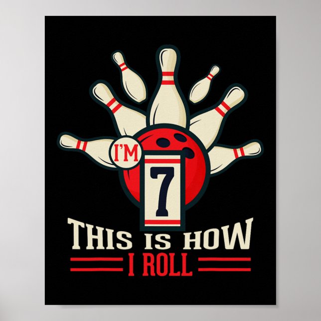 Poster Camisa De Aniversário De 7 Com 7 Anos É Assim Que  (Frente)