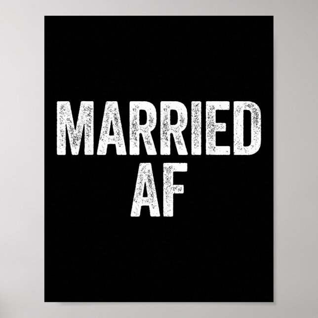 Poster Camisa De Aniversário De Casamento Af Casada (Frente)