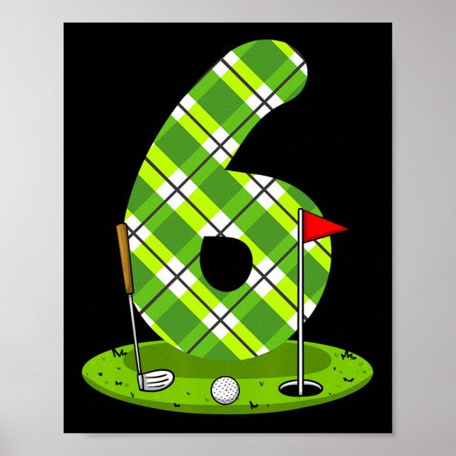 Poster Camisa De Aniversário De Golfe Para Crianças 6 (Frente)