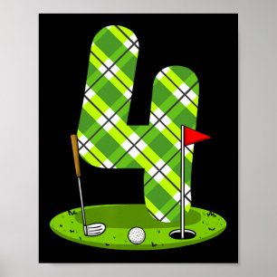 Poster Camisa de aniversário de golfe para crianças Festa