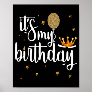 Poster Camisa de aniversário mulheres menina crianças cor