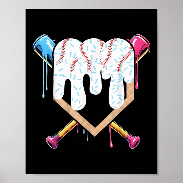 Poster Camisa De Baseball De sorvete - Camisas De Basebal (Frente)