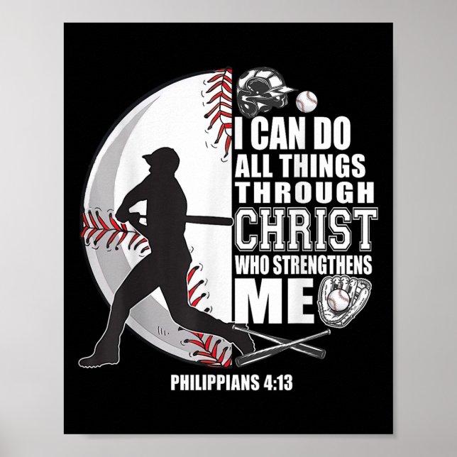 Poster Camisa de basebol Crianças Jesus Cristo Garota Bíb (Frente)