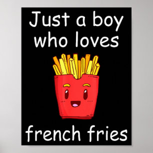 Poster Camisa de Batata Frita Engraçado Amante de Batata