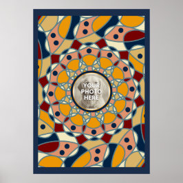 Poster Camisa de Bebê com Design de Mandala de Foto Perso