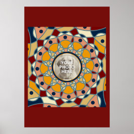 Poster Camisa de Bebê com Design de Mandala de Foto Perso